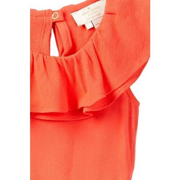 Kate Spade Toddler Girls Geranium Orange Avery Romper One Piece NEW $84 2 2T - Picture 2 of 4